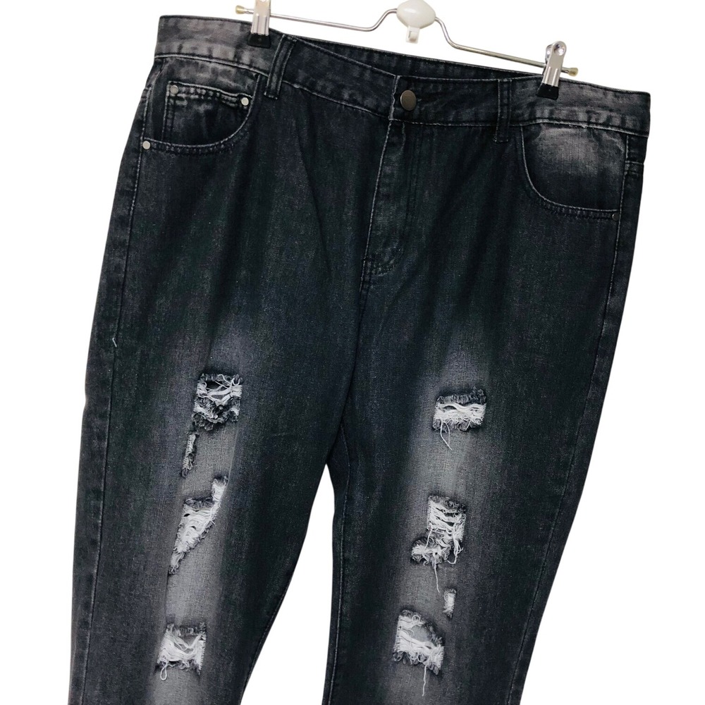 NWT Dant Bulun Mens Black Jeans Distressed Denim 40 x 30.5 NEW Streetwear Casual